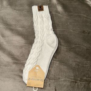 Bearpaw Gray White Tan White US W 5-10 Super Soft 3-Pack Anklet Cable Boot Socks